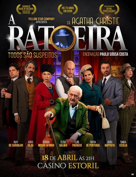 “A Ratoeira”, de Agatha Christie, nos dias 17 e 18 de Abril no Casino Estoril