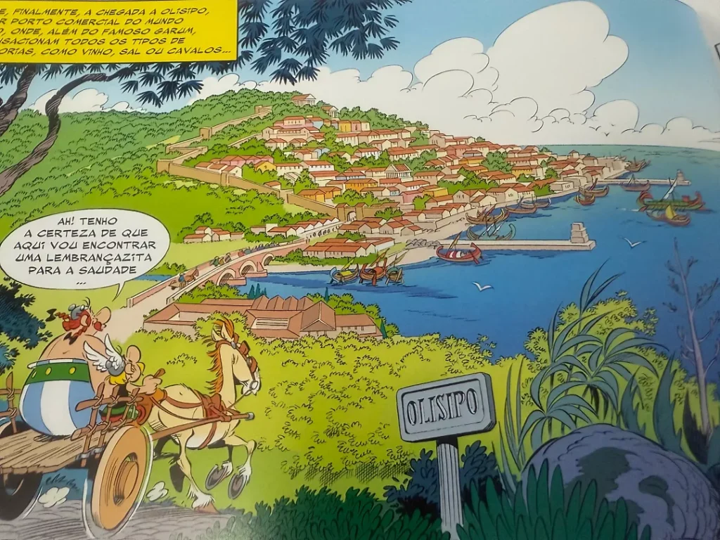 A chegada dos nossos heróis a Olisipo (Lisboa) Didier Conrad / Fabcaro / Uderzo+Goscinny