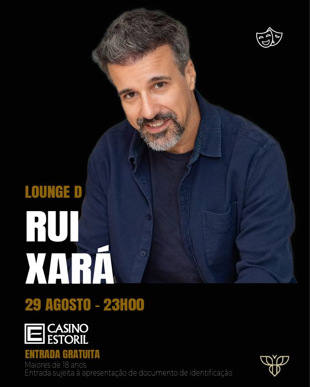 Rui Xará em noite de stand-up comedy com entrada gratuita no Casino Estoril