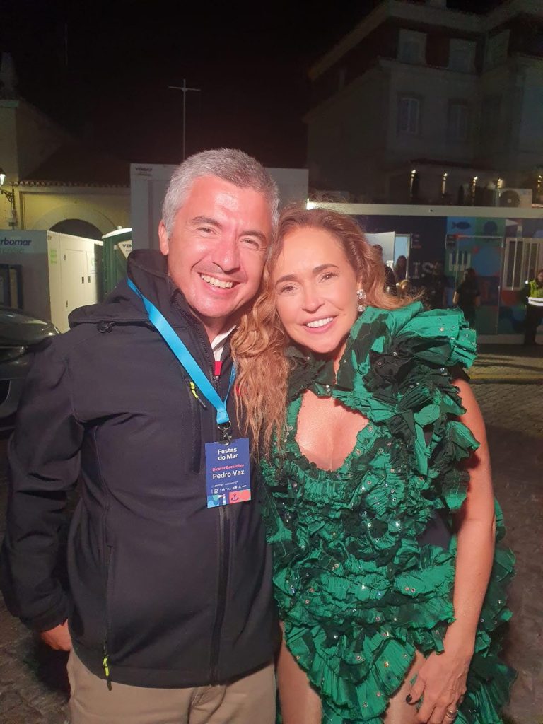 Produtor Luso Festas do Mar 2026 - Pedro Vaz e Daniela Mercury (Fotos: Duda Tawil)